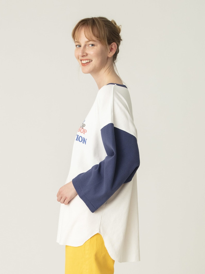 プリント ラグラン ロングスリーブティー（M） 詳細画像 blue 2