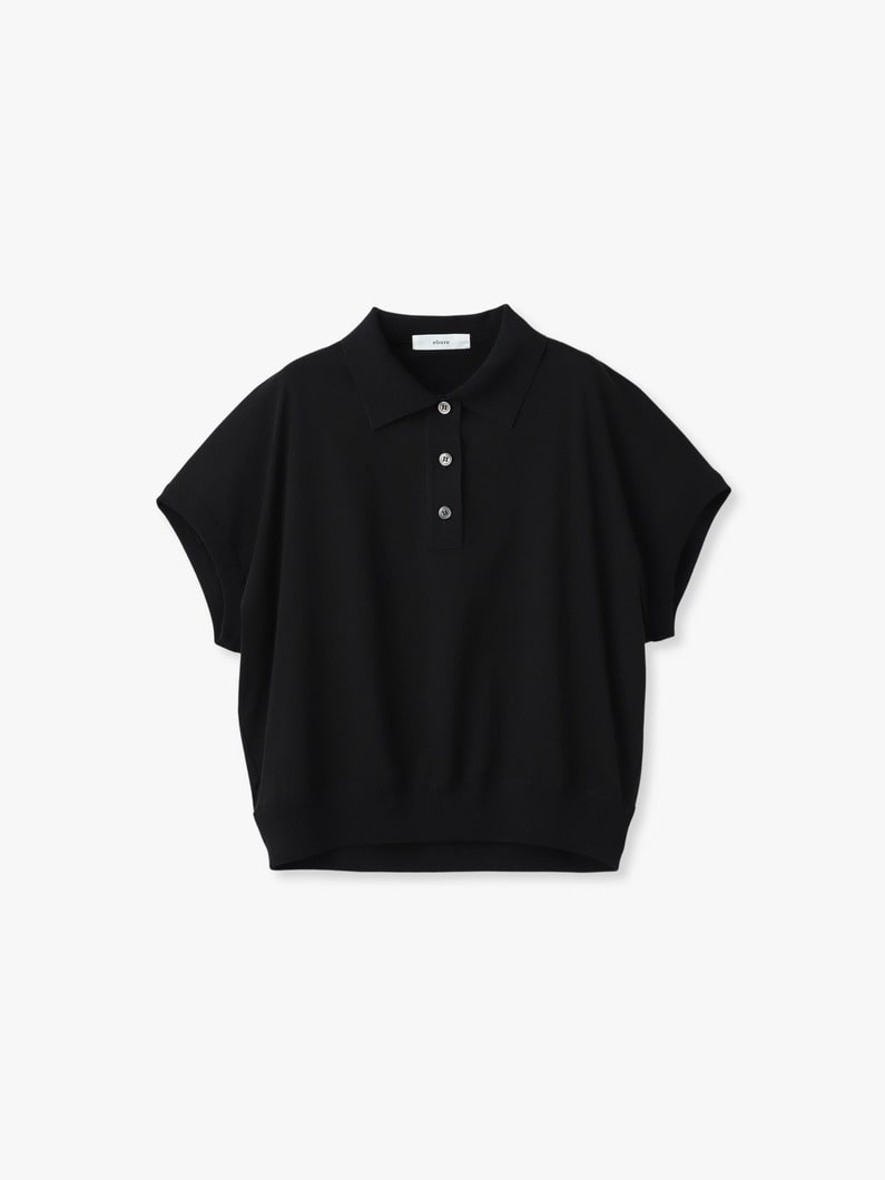 ニットコンビ スムース ポロトップ 詳細画像 black 4