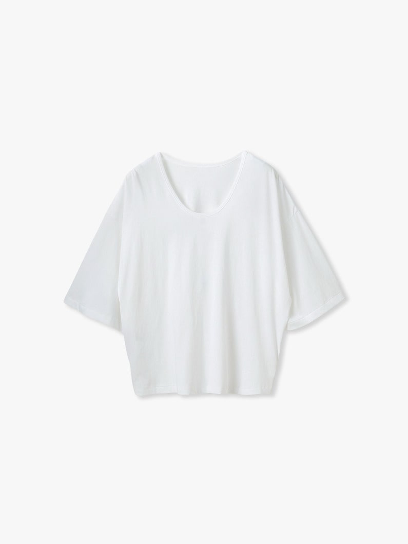 スビンコットン 2WAY ティー 詳細画像 white 1