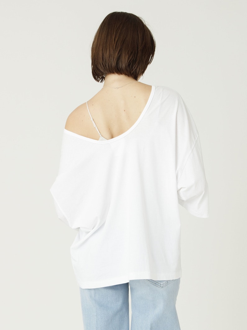 スビンコットン 2WAY ティー 詳細画像 white 2