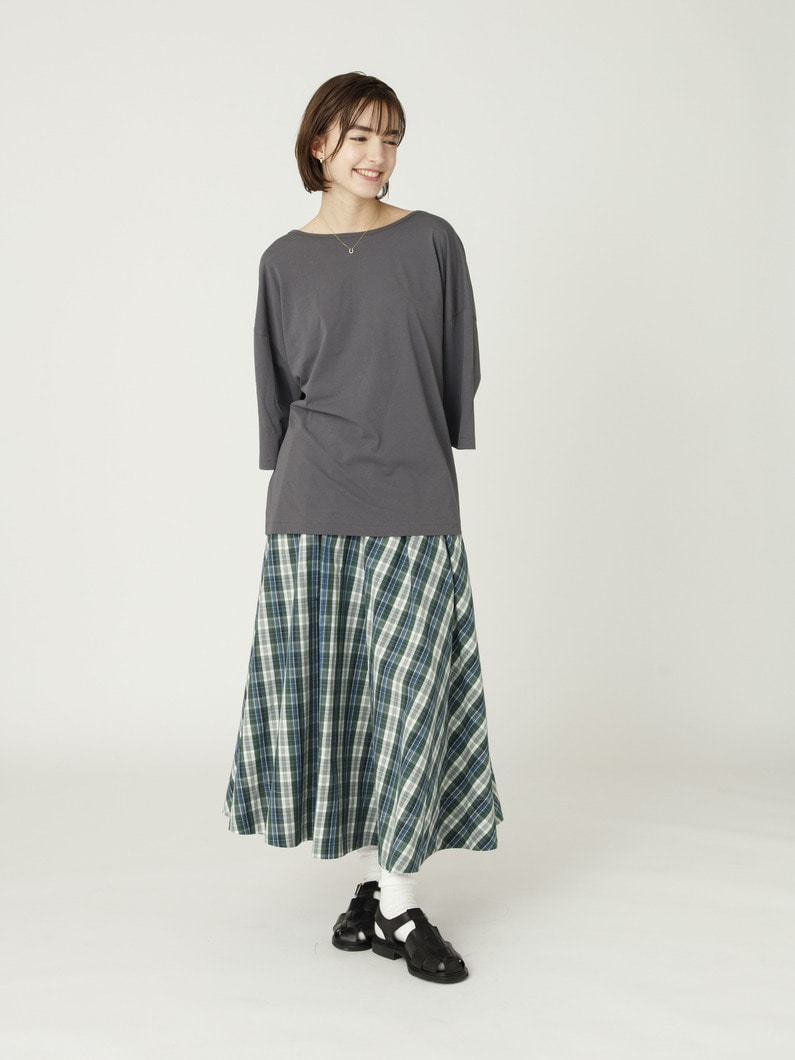 スビンコットン 2WAY ティー 詳細画像 charcoal gray 4