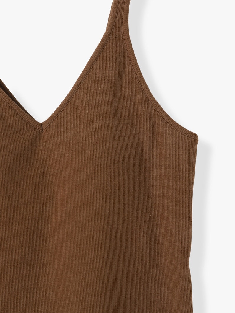 カップイン Vネック キャミソール 詳細画像 brown 2