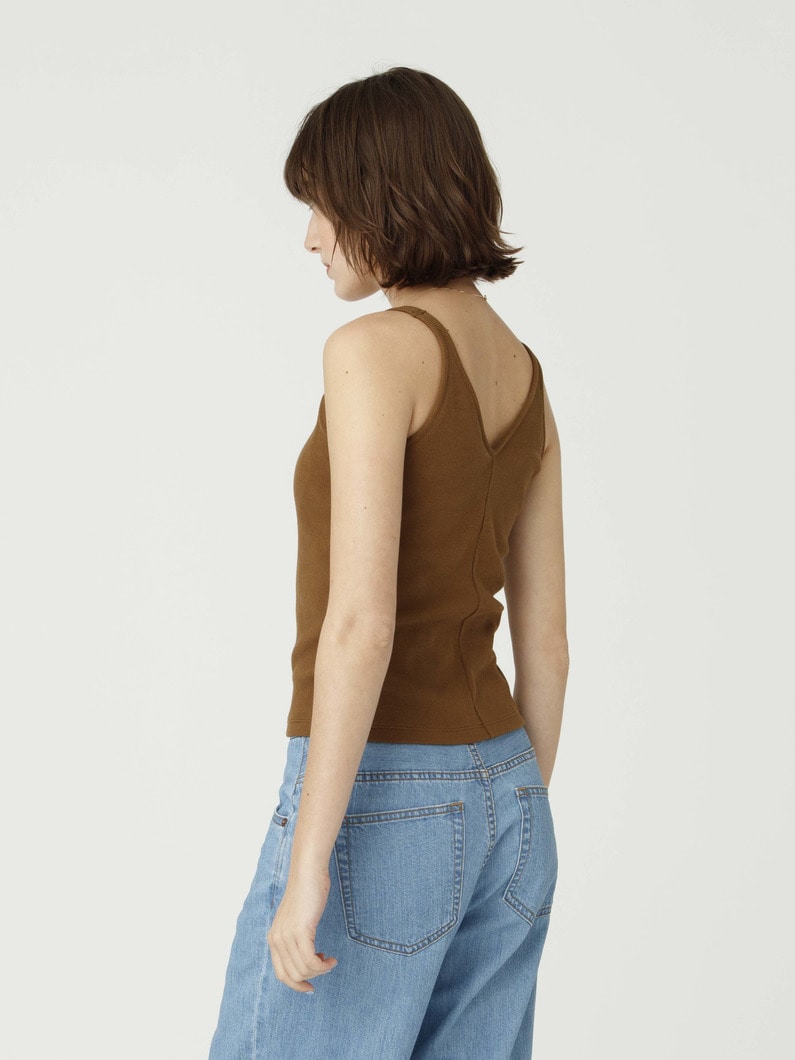 カップイン Vネック キャミソール 詳細画像 brown 3