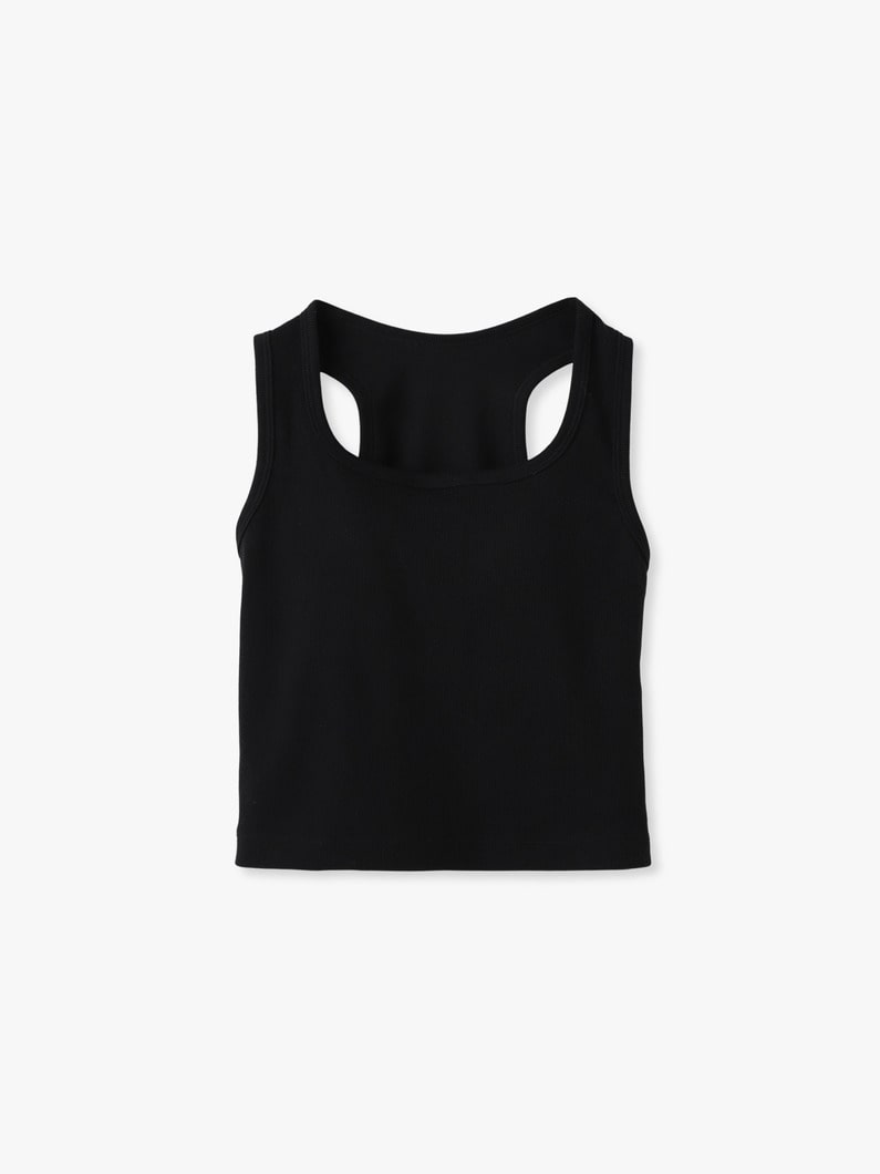 カップイン クロップド タンクトップ 詳細画像 black