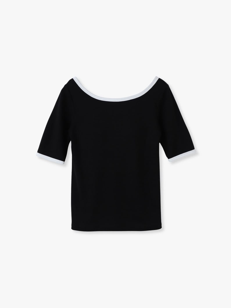カップイン ハーフミラノ バックオープン ティー 詳細画像 black 4