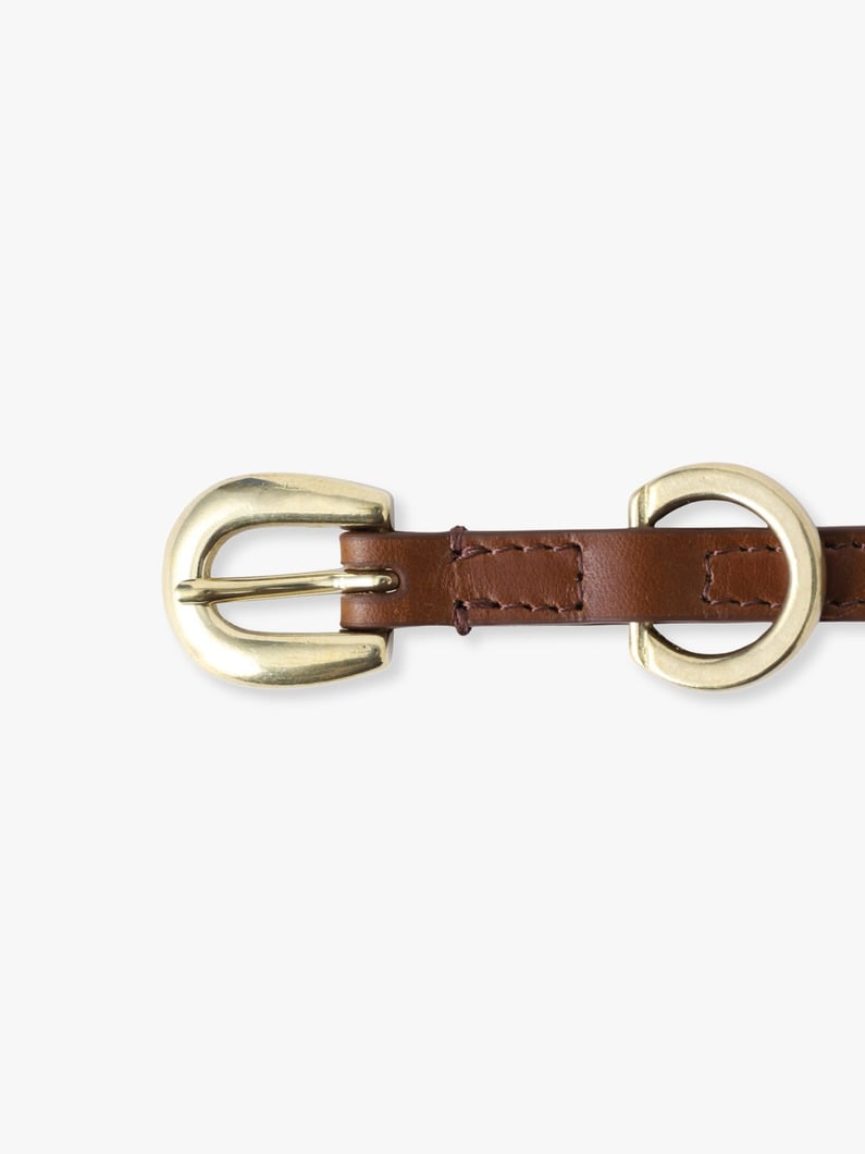 レザー ナローベルト 詳細画像 black 2