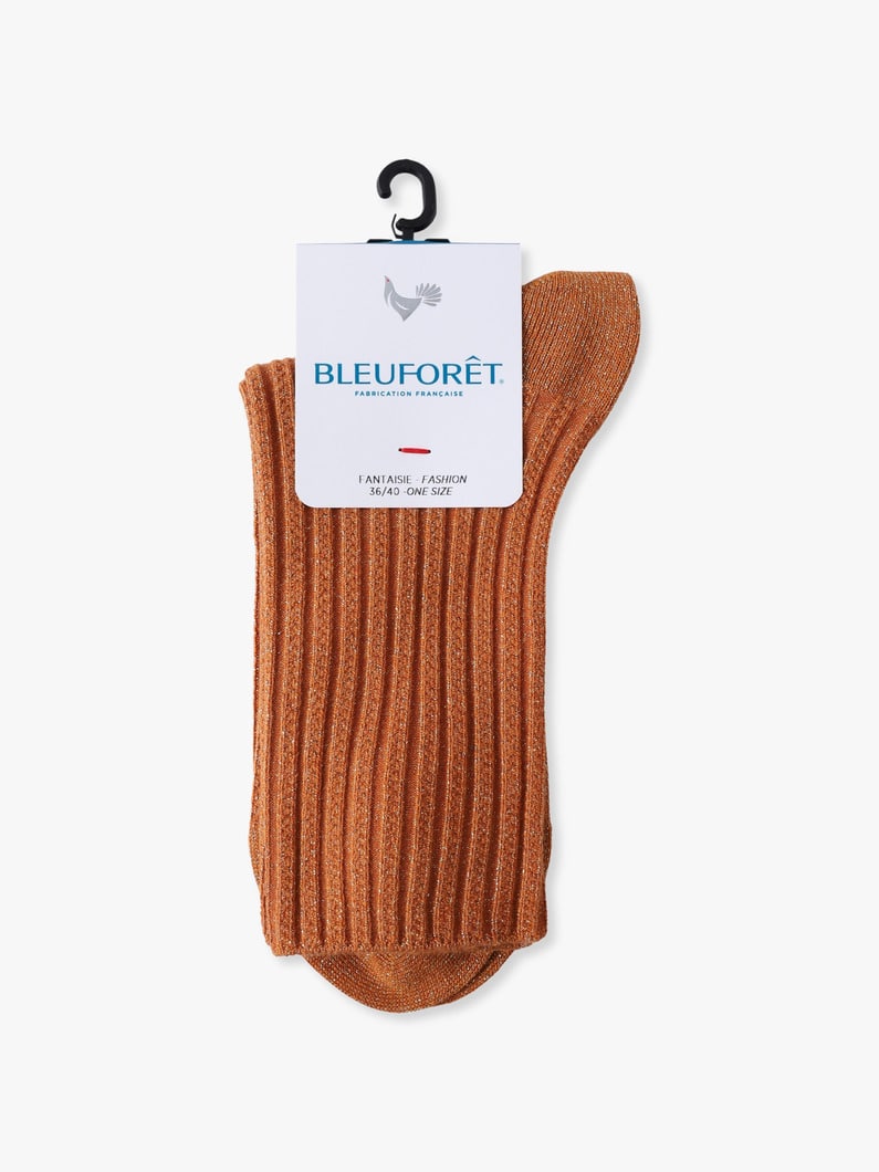 コットン リブ ルレックス クルーソックス 詳細画像 gold 1