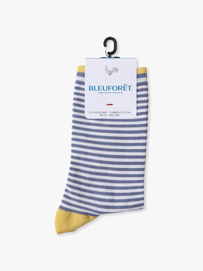 ストライプ クルーソックス 詳細画像 gray 1