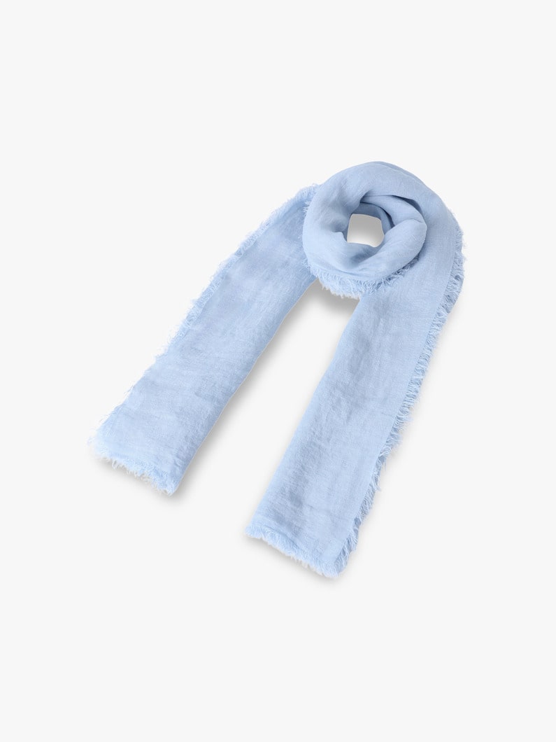 リネンガーゼ ストール（ホワイト/ブラウン/サックス/ミディアムグレー） 詳細画像 white 1