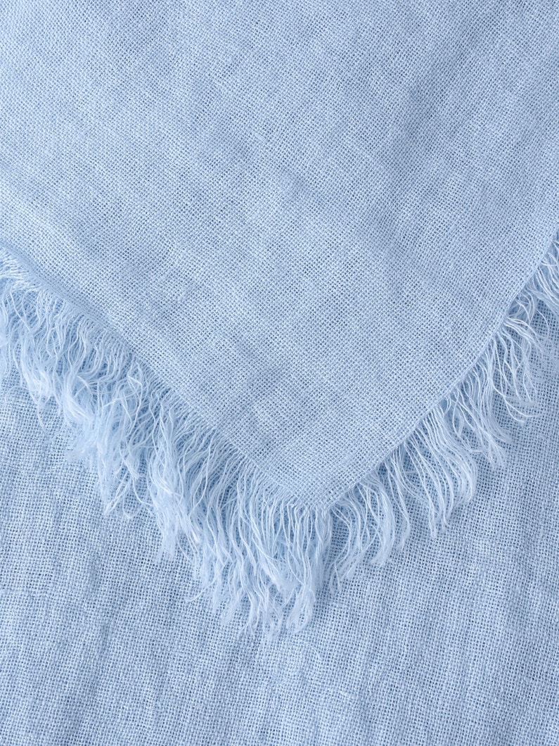 リネンガーゼ ストール（ホワイト/ブラウン/サックス/ミディアムグレー） 詳細画像 white 3