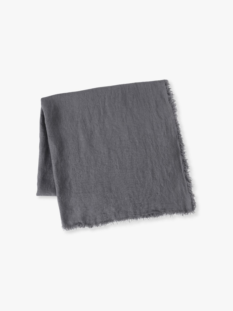 リネンガーゼ ストール（ホワイト/ブラウン/サックス/ミディアムグレー） 詳細画像 medium gray