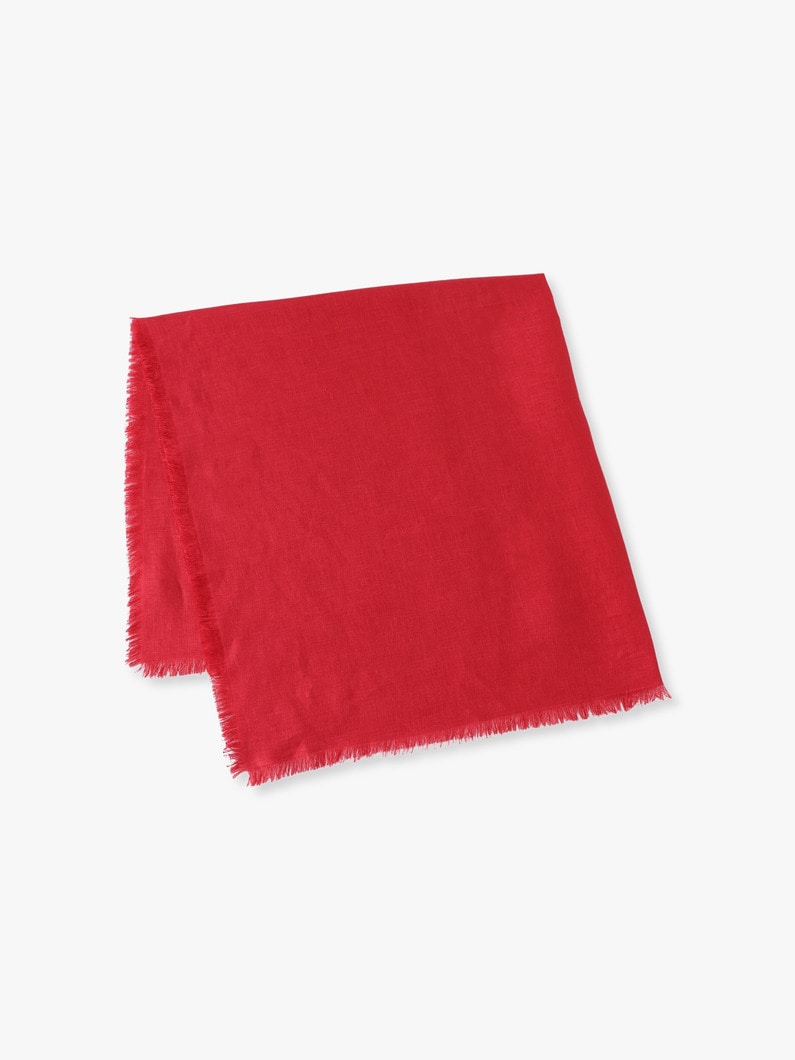 オーガニックリネン ドライキャンバススクエア ⅲ ストール 詳細画像 red