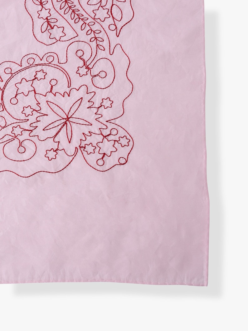 コットンシルク エンブロイダリーバンダナ 詳細画像 pink 1