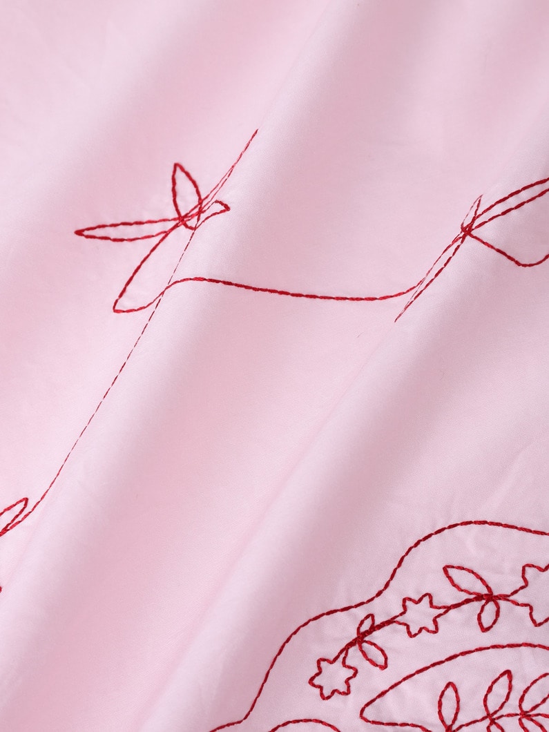 コットンシルク エンブロイダリーバンダナ 詳細画像 pink 2