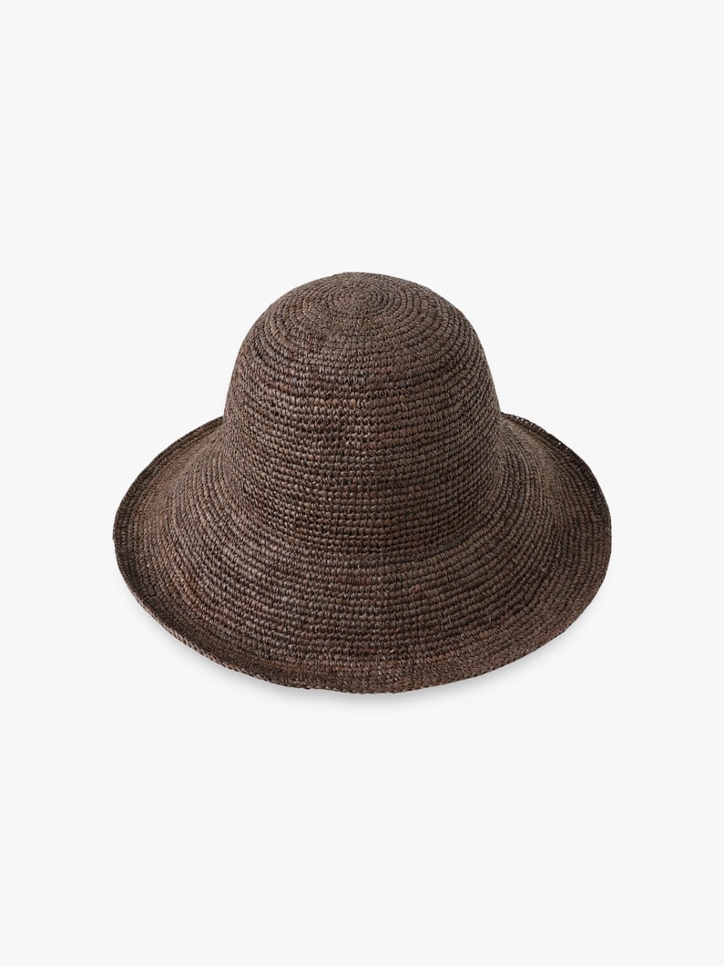 ロール ラフィア ハット 詳細画像 brown