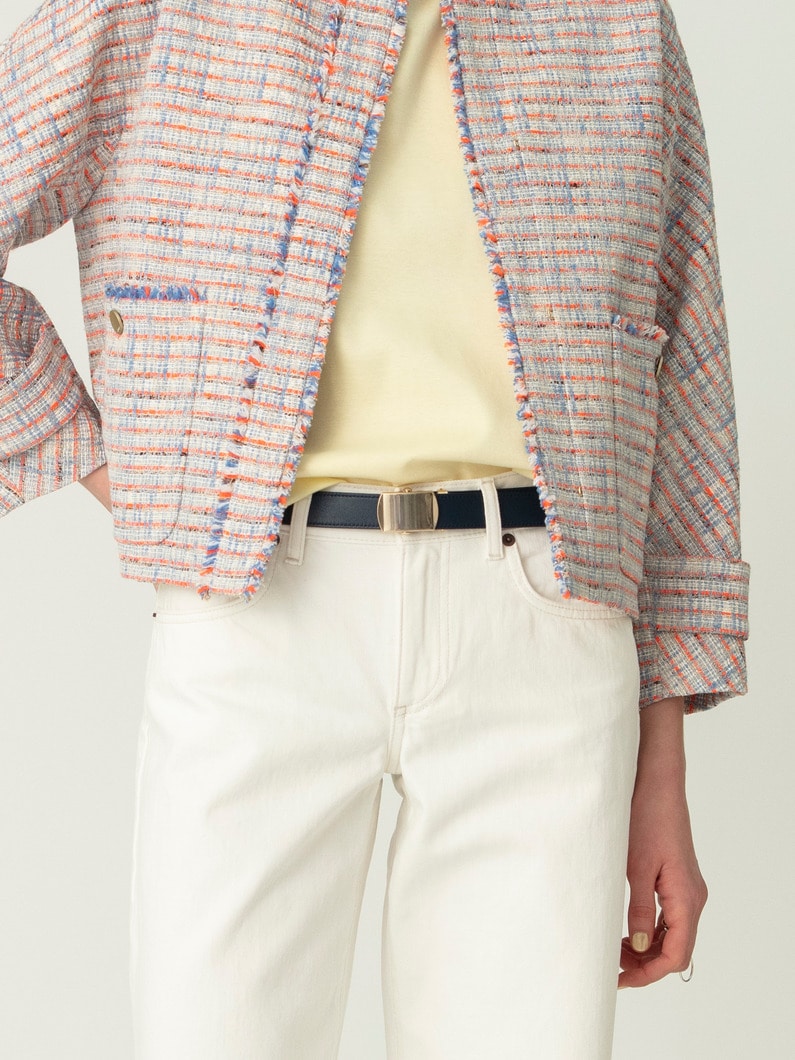 レザーベルト（ベージュ/ブラウン/ネイビー） 詳細画像 brown 4