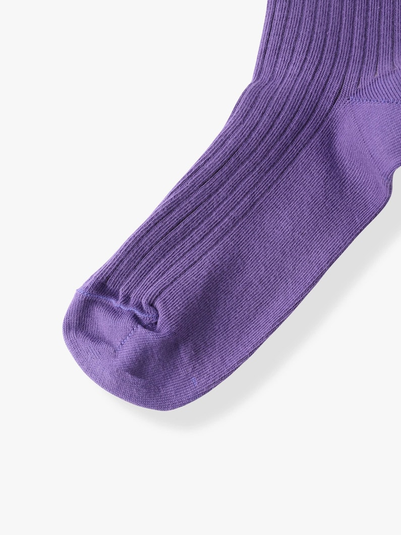 オーガニックコットン オーバーアンクル リブ ソックス 詳細画像 purple 2