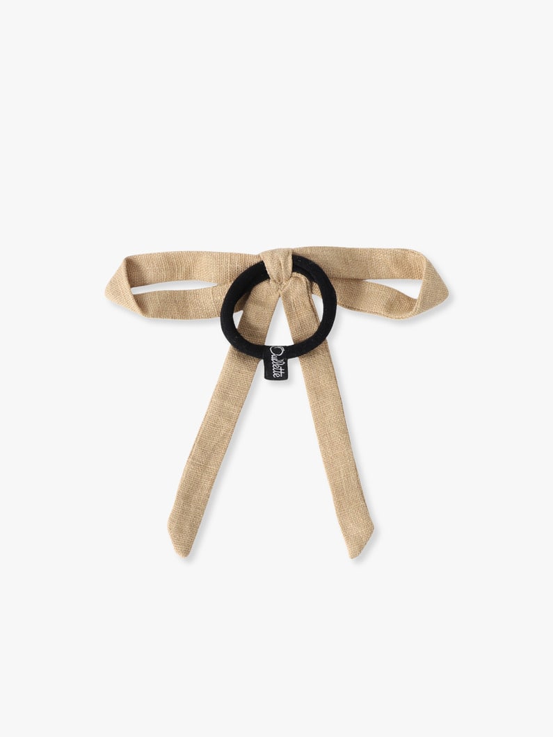 リネン ロングボウ ヘアタイ 詳細画像 black 1