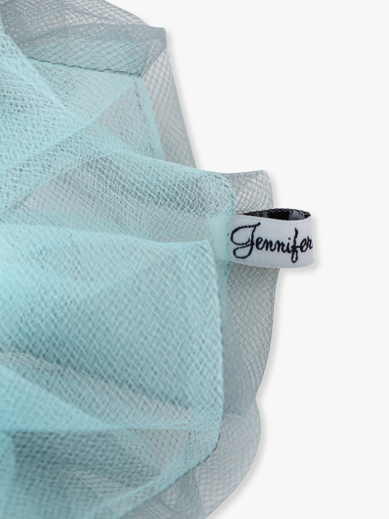 ツートーン チュール ビッグ スクランチー 詳細画像 navy 1