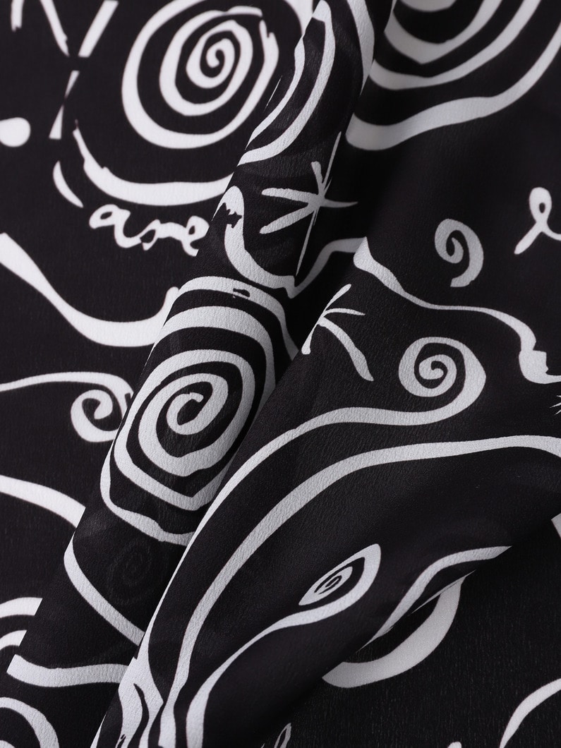 スター シルクスカーフ 詳細画像 black 2