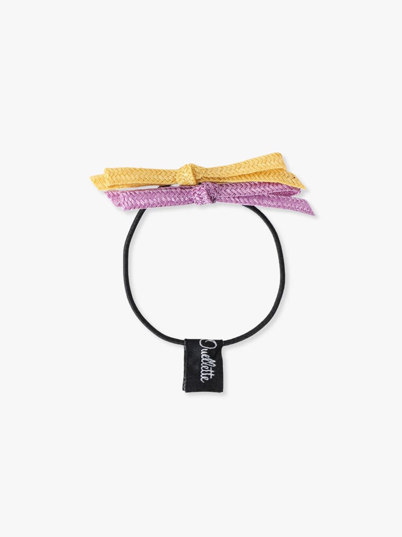 ストロー ダブル ボウ ヘアタイ 詳細画像 yellow 1