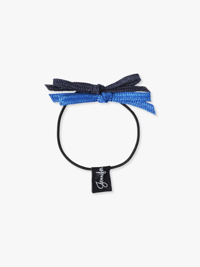 ストロー ダブル ボウ ヘアタイ 詳細画像 blue
