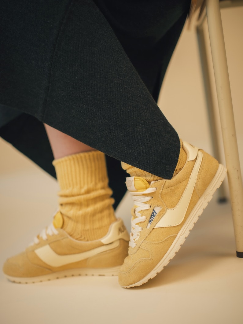 オーガニックコットン リブ ソックス 詳細画像 yellow 3