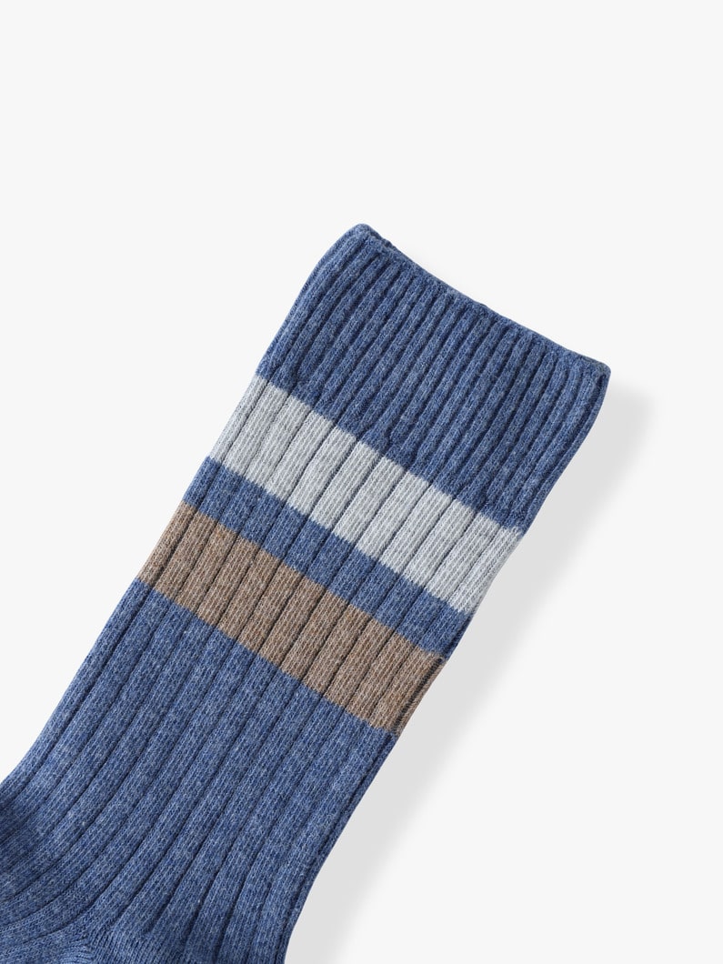 レース オーバーアンクル ラインソックス 詳細画像 blue 1