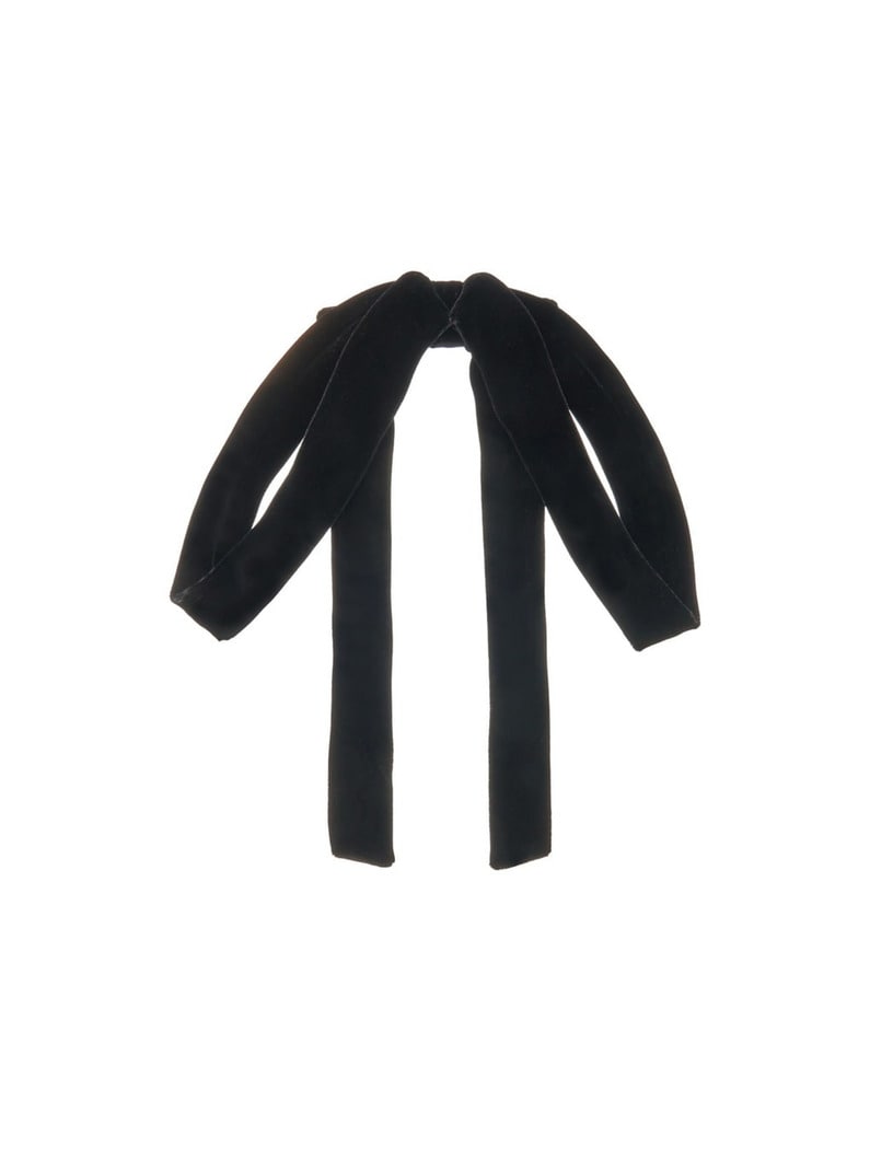 ベロア ボウ バレッタ（8cm） 詳細画像 black 2