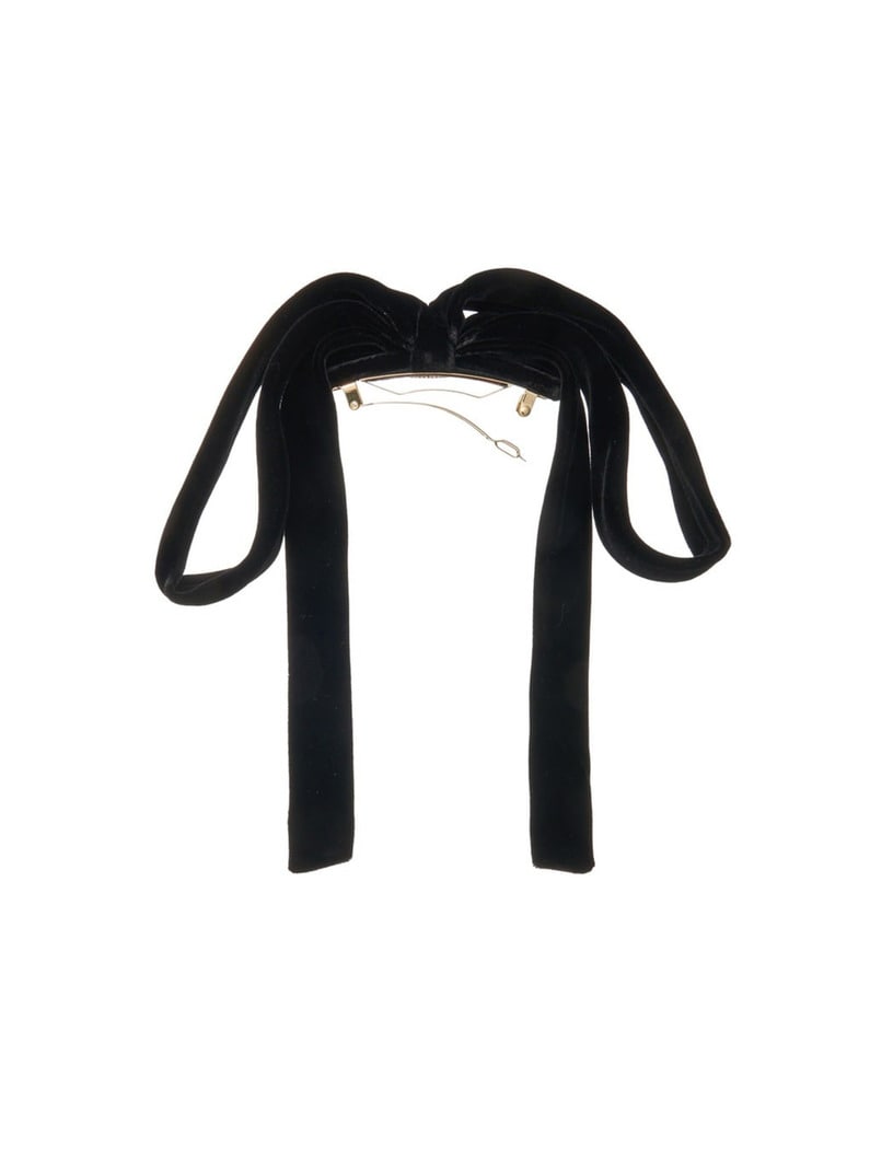 ベロア ボウ バレッタ（8cm） 詳細画像 black 4