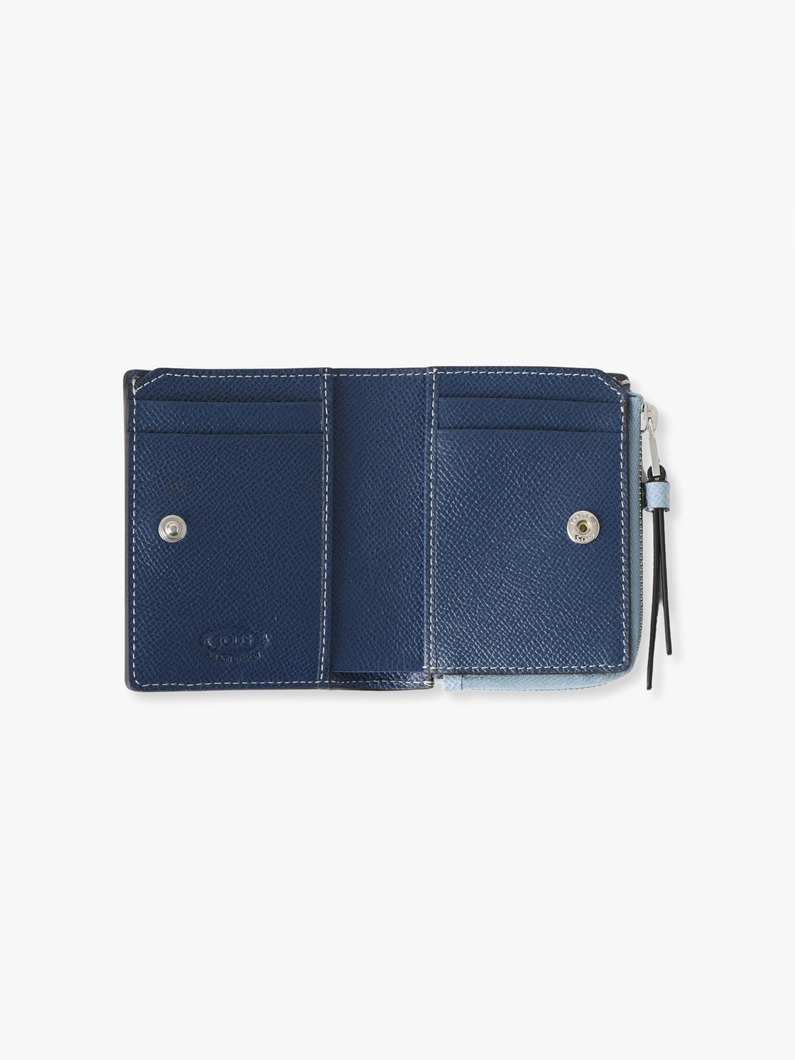 レザー フォールディングウォレット（ピンク/グリーン/ブルー） 詳細画像 blue 3