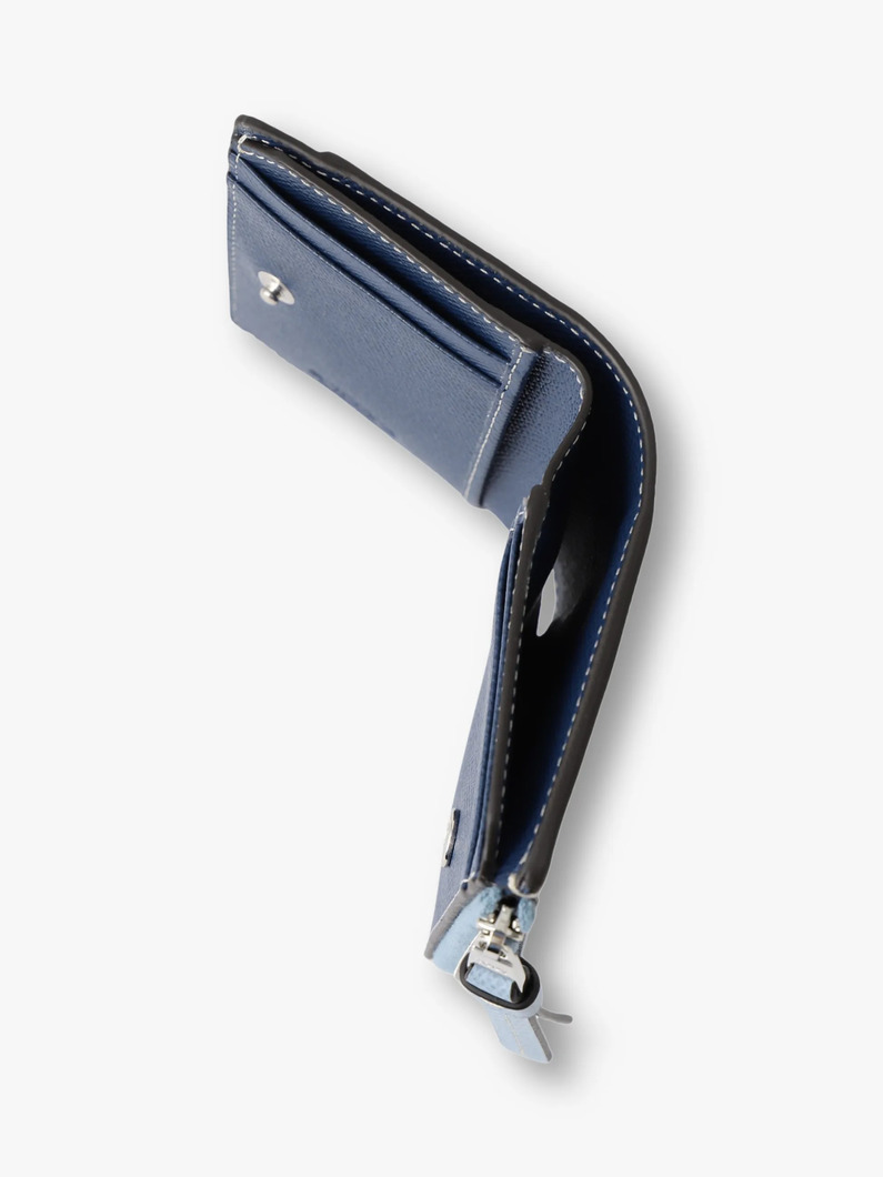 レザー フォールディングウォレット（ピンク/グリーン/ブルー） 詳細画像 blue 4