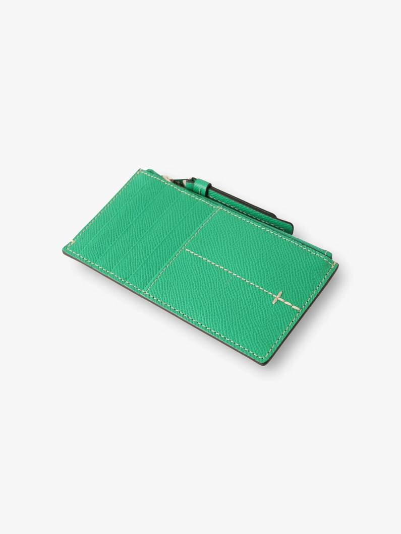 レザー カードホルダー（ピンク/グリーン/ブルー） 詳細画像 green 2