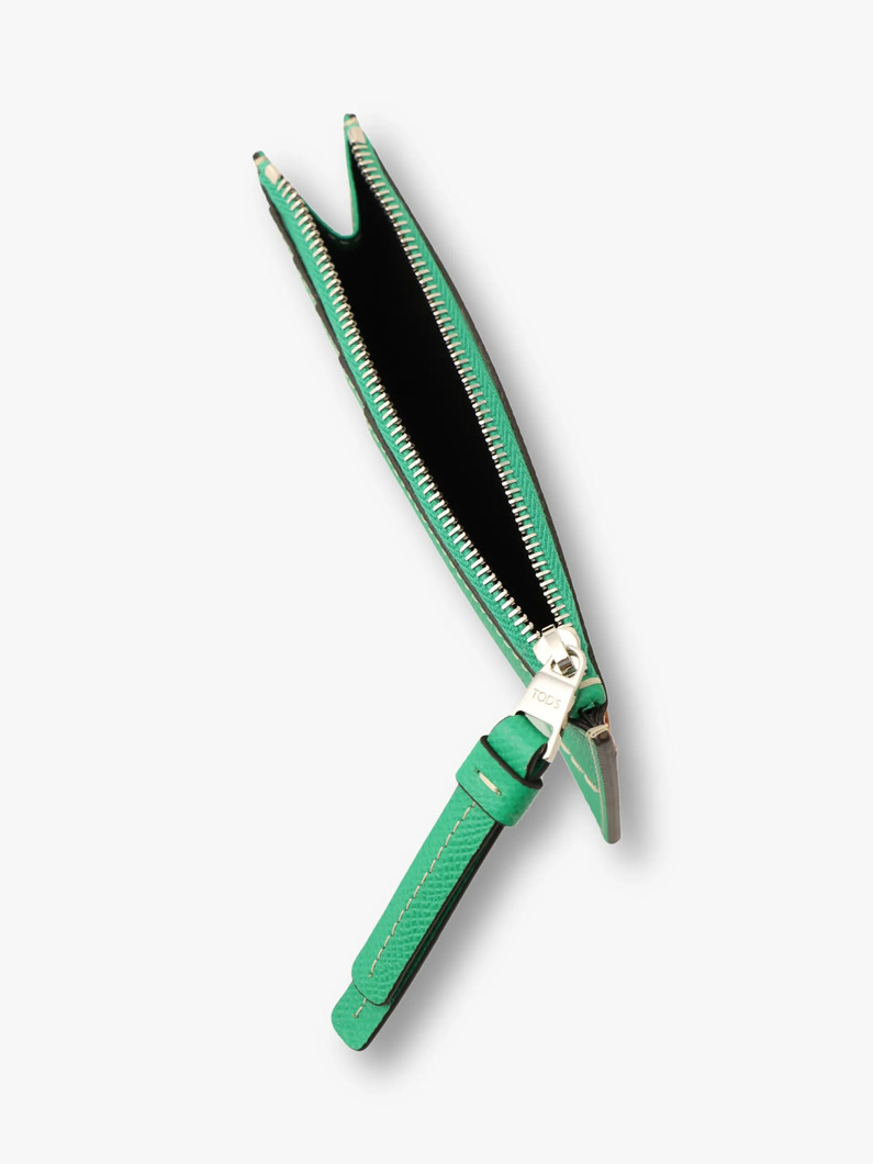 レザー カードホルダー（ピンク/グリーン/ブルー） 詳細画像 green 3