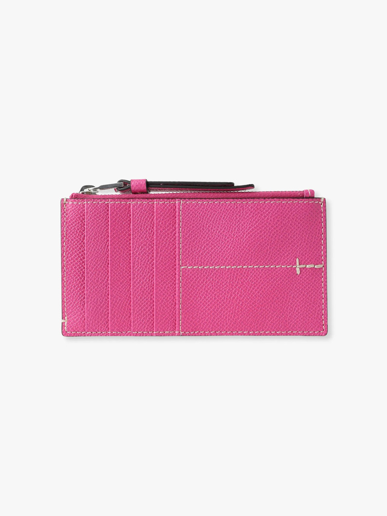 レザー カードホルダー（ピンク/グリーン/ブルー） 詳細画像 pink