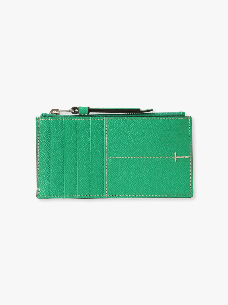 レザー カードホルダー（ピンク/グリーン/ブルー） 詳細画像 green 1