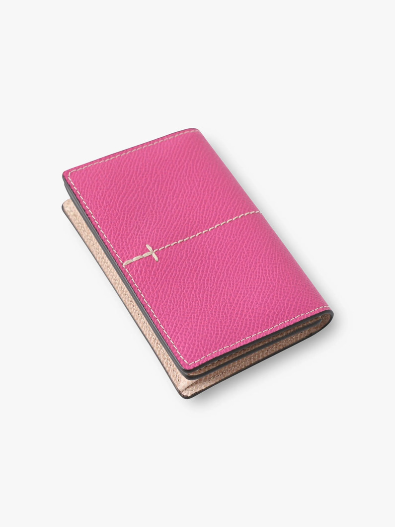 レザー ビジネスカードホルダー（ピンク/グリーン/ブルー） 詳細画像 pink 2