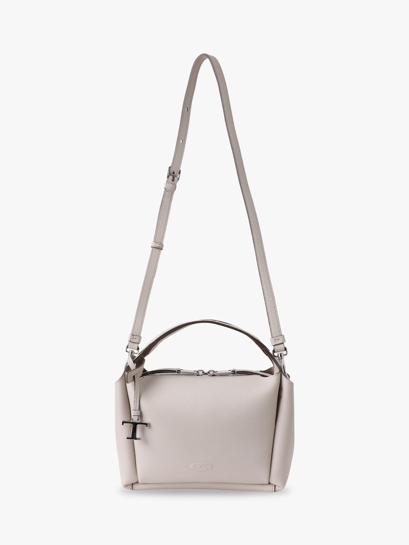 レザー バウレット バッグ ミニ（アイボリー/ネイビー） 詳細画像 ivory 1