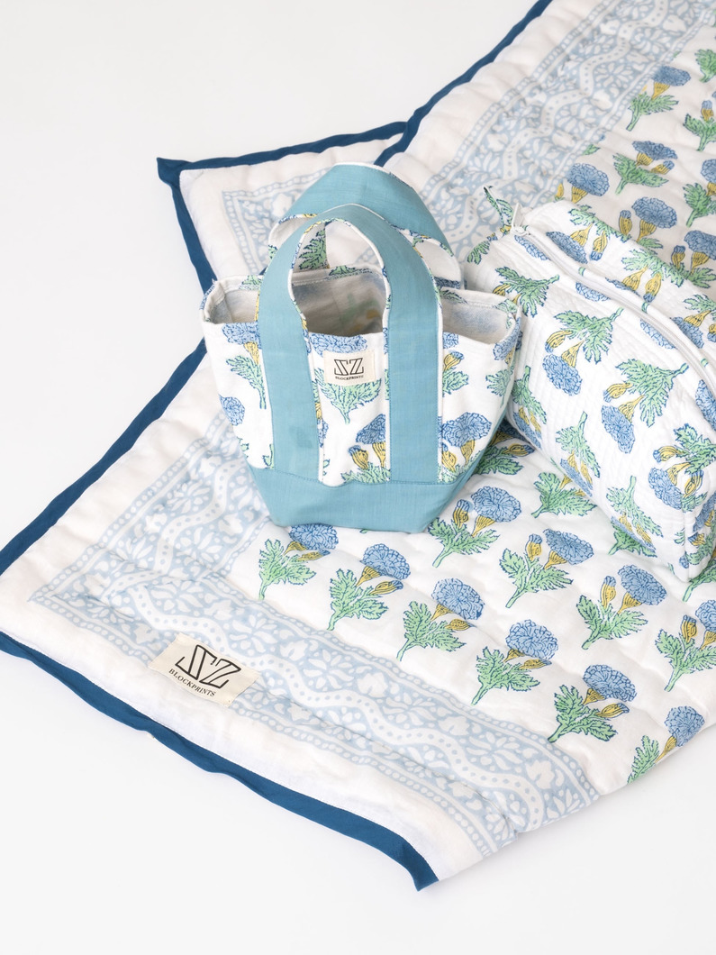 フルール ミニトート 詳細画像 blue 5