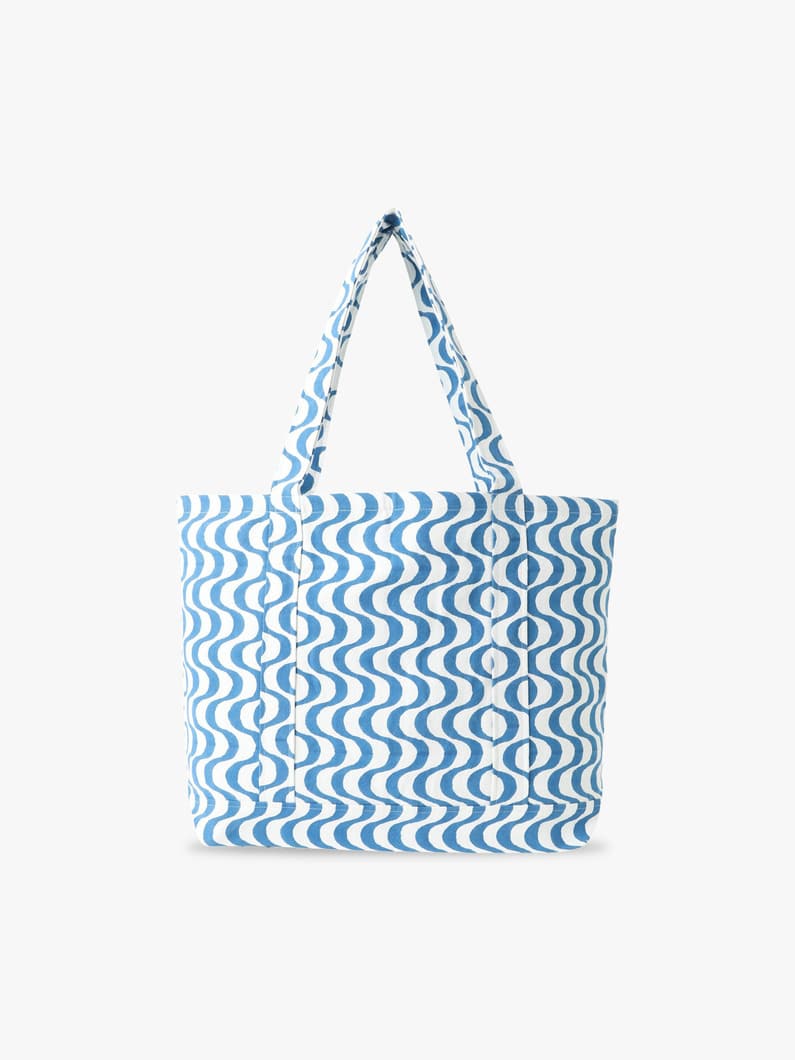 ウェイビープリント ミディアムトート 詳細画像 blue 1