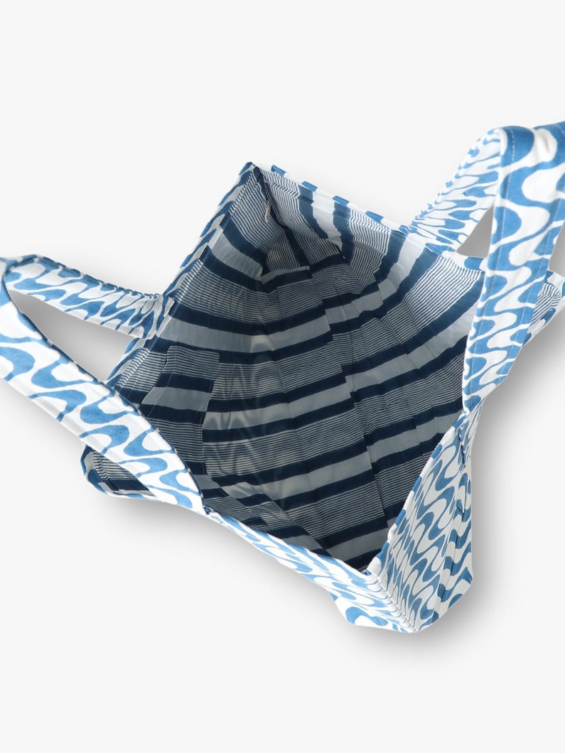 ウェイビープリント ミディアムトート 詳細画像 blue 3