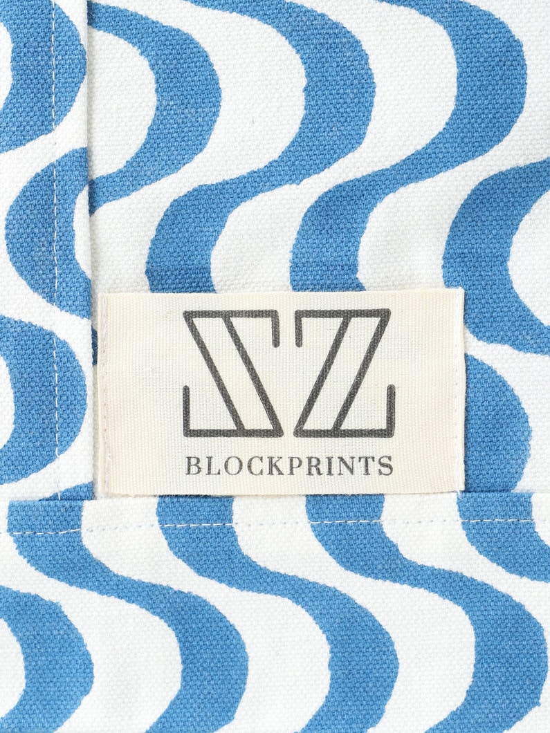 ウェイビープリント ミディアムトート 詳細画像 blue 4