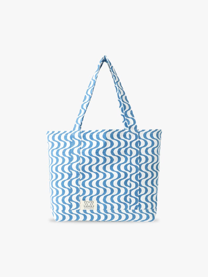 ウェイビープリント ミディアムトート 詳細画像 blue 1