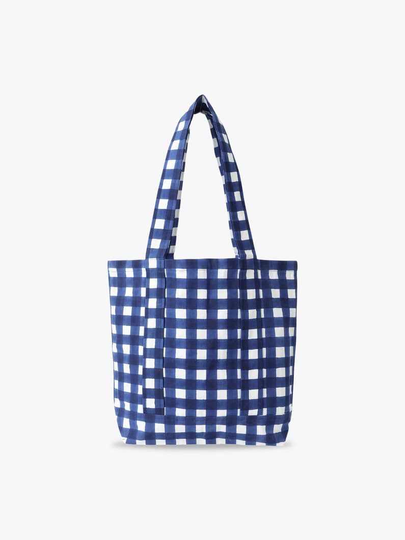 ギンガムプリント スモールトート 詳細画像 navy 1