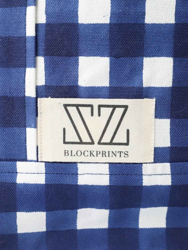 ギンガムプリント スモールトート 詳細画像 navy 4