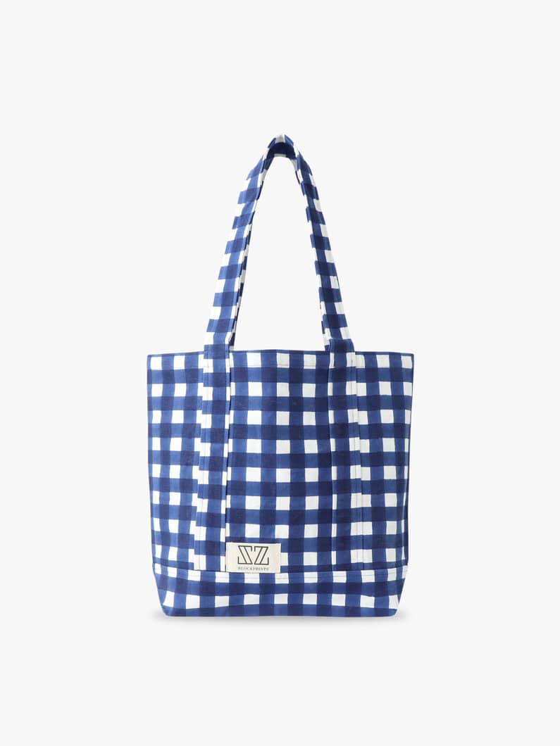 ギンガムプリント スモールトート 詳細画像 navy 1