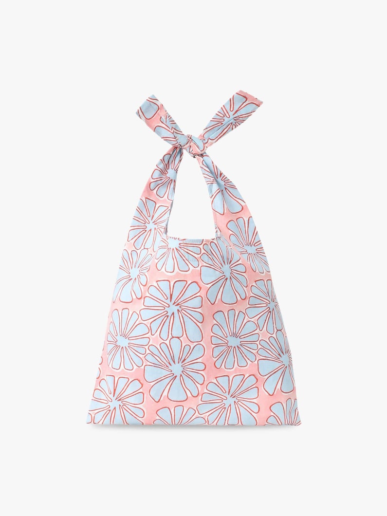 トロピカルプリント ノットバッグ 詳細画像 pink 1