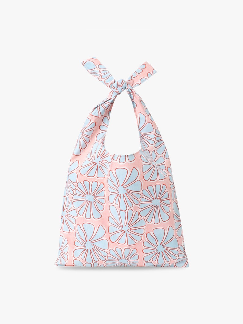 トロピカルプリント ノットバッグ 詳細画像 pink 1