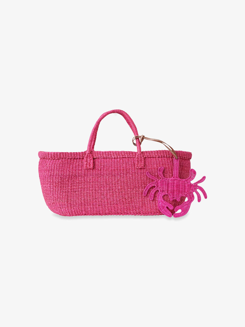 アバカ バスケットバッグ（42.5&times;17cm） 詳細画像 pink