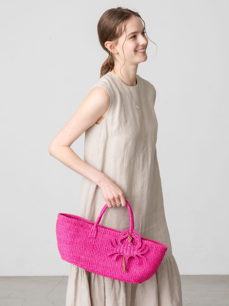 アバカ バスケットバッグ（42.5&times;17cm） 詳細画像 pink 2
